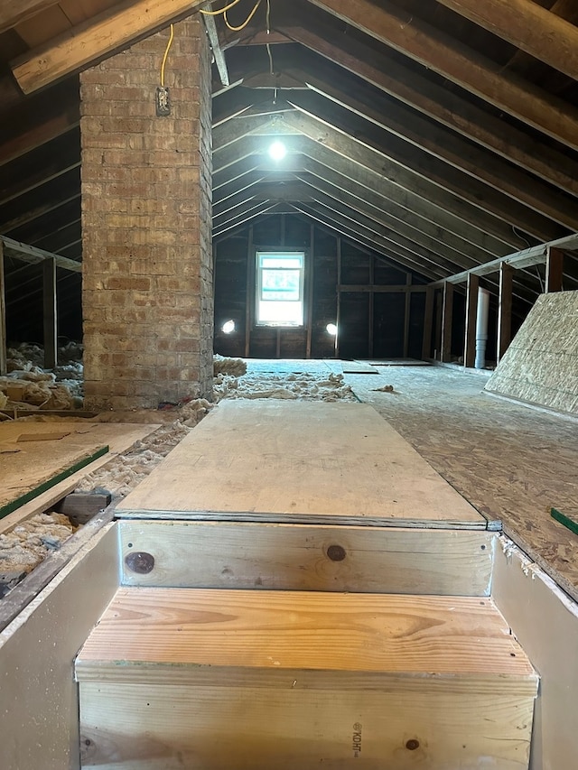 view of attic