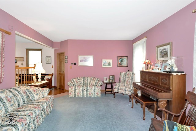 view of carpeted living room