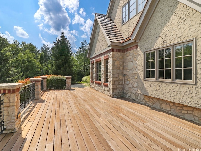 view of wooden terrace