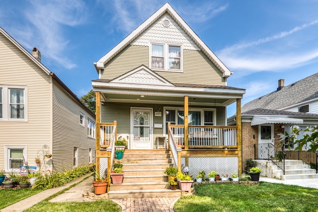 view of front of home with a porch