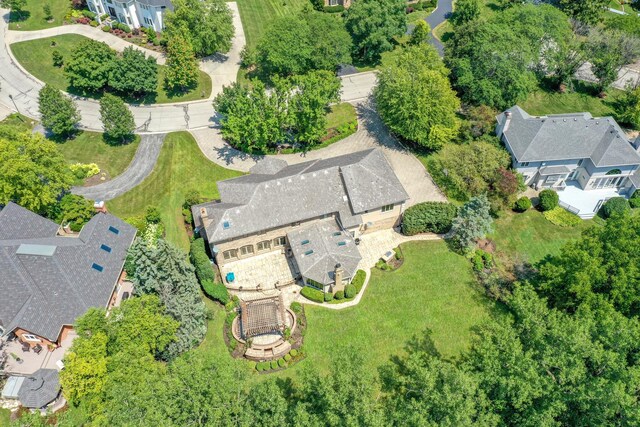 bird's eye view with a residential view