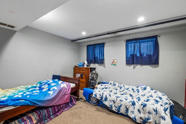 bedroom with carpet floors