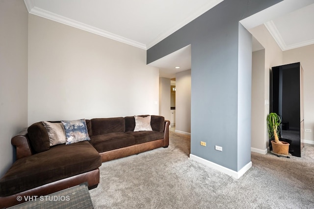 1250 S Michigan Ave Unit 2900, Chicago, IL 60605 - living area featuring carpet, crown molding, and baseboards