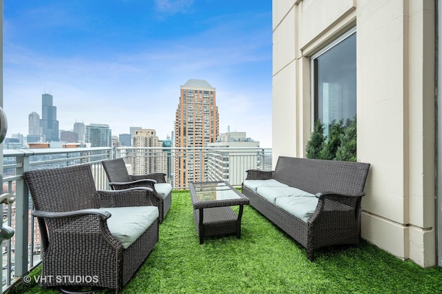 1250 S Michigan Ave Unit 2900, Chicago, IL 60605 - balcony with a view of city and outdoor lounge area
