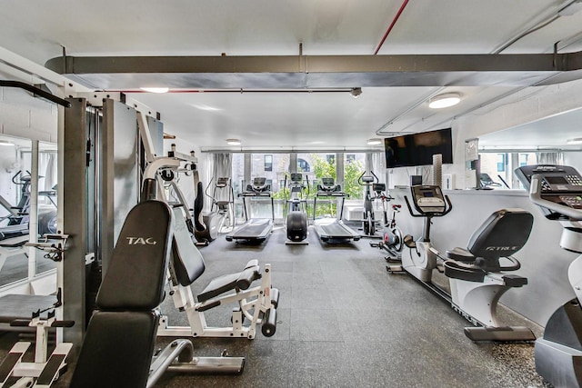 view of exercise room