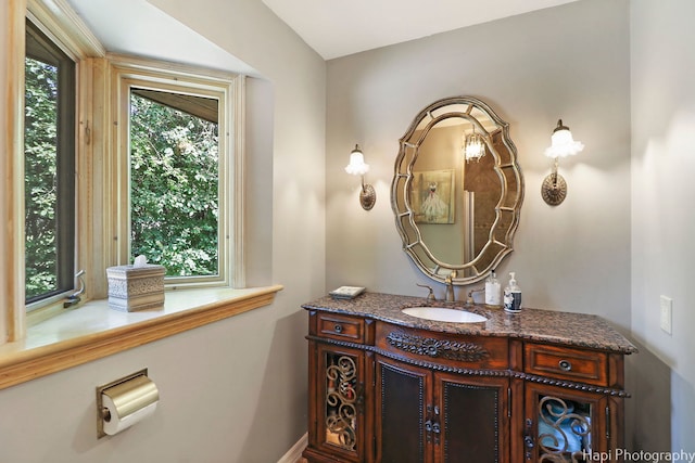 bathroom featuring vanity and a healthy amount of sunlight