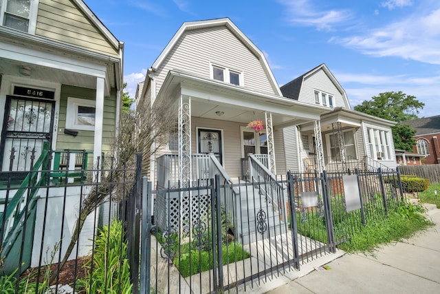 view of front of home with a porch