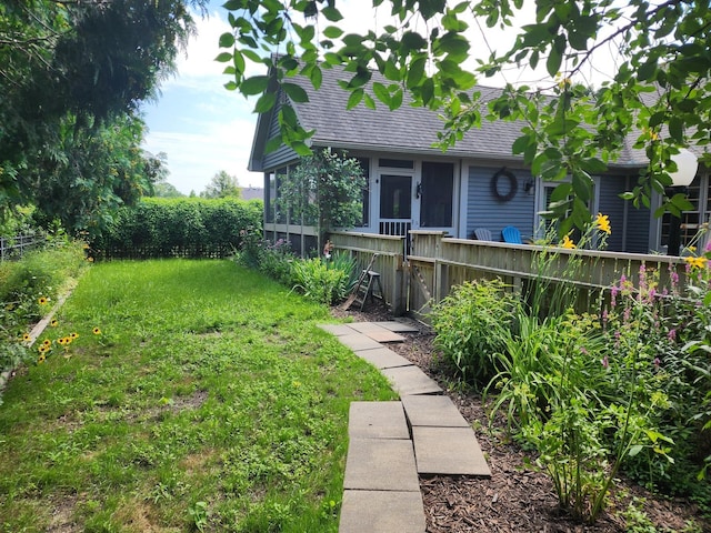 1726 Georgetown Dr, Champaign, IL 61821 - view of yard featuring a sunroom