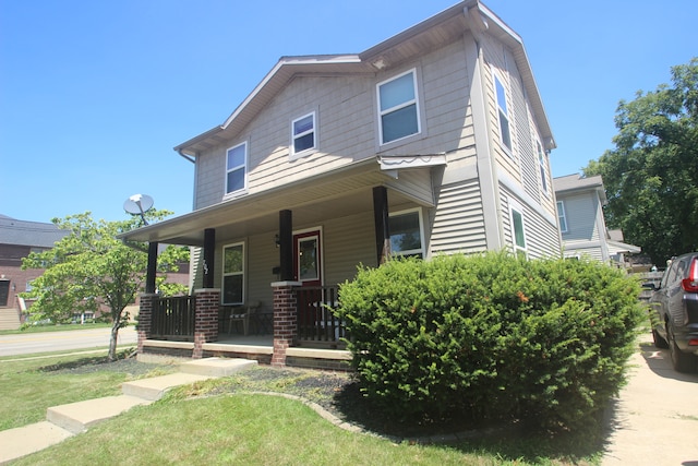 view of front of property with a porch