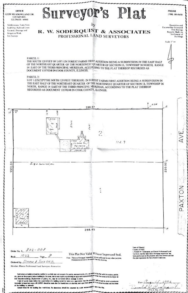 15440 Paxton Ave, South Holland IL, 60473 land for sale