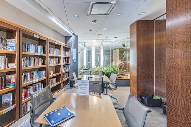 view of tiled office