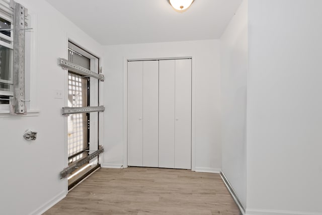 doorway to outside featuring light hardwood / wood-style flooring