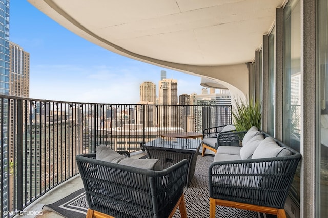 balcony with outdoor lounge area