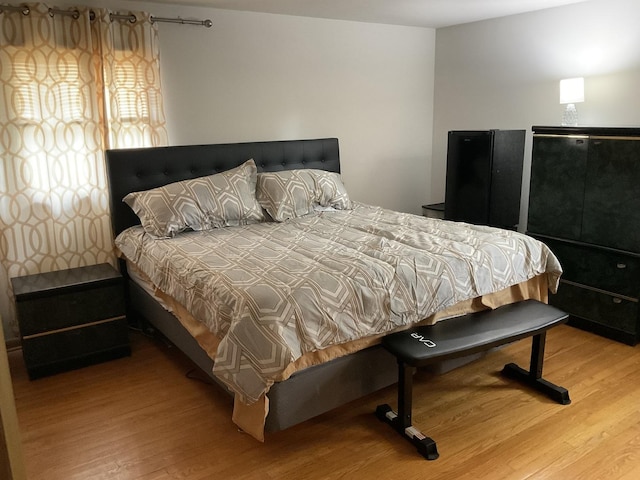 bedroom featuring light hardwood / wood-style flooring