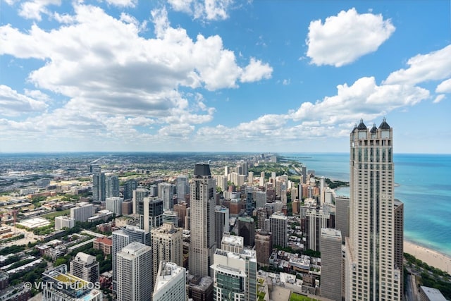 property's view of city with a water view