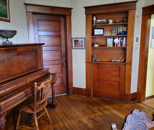 misc room featuring dark wood-type flooring