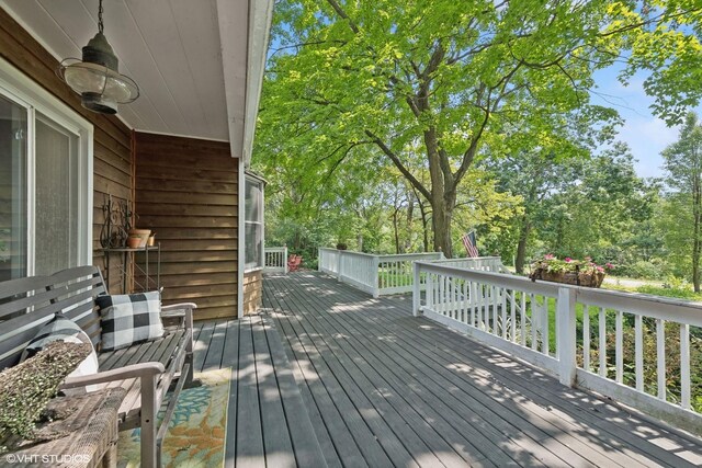 view of wooden deck