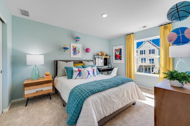 view of carpeted bedroom