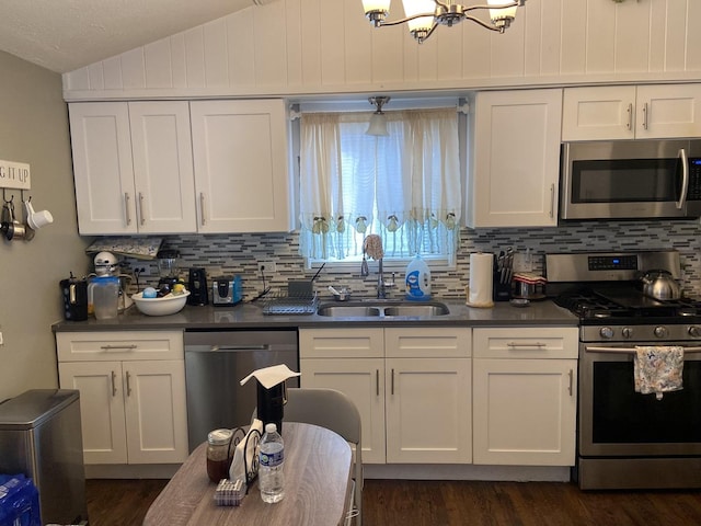 kitchen featuring sink, white cabinetry, and stainless steel appliances