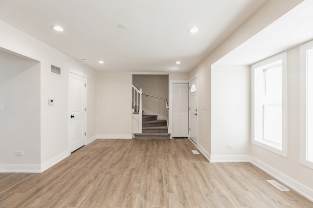 interior space featuring light hardwood / wood-style flooring