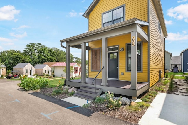 view of front of home featuring a porch