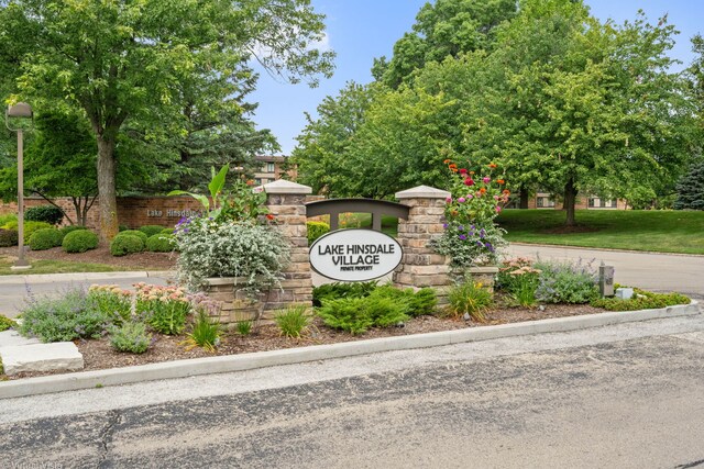 view of community sign