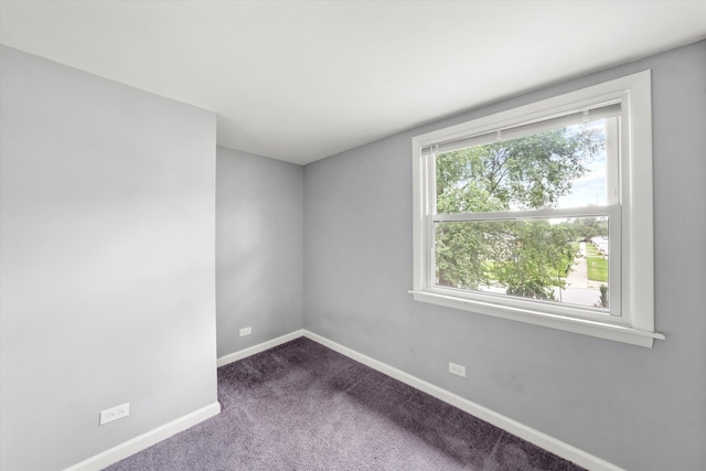 view of carpeted spare room