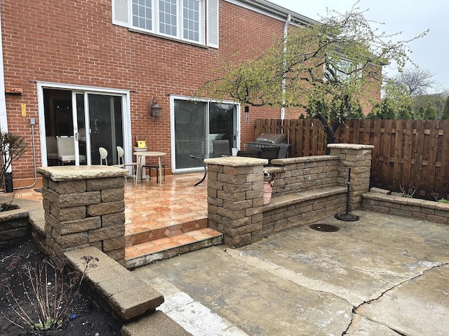 view of patio with grilling area