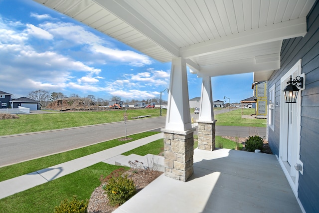 view of patio with a porch