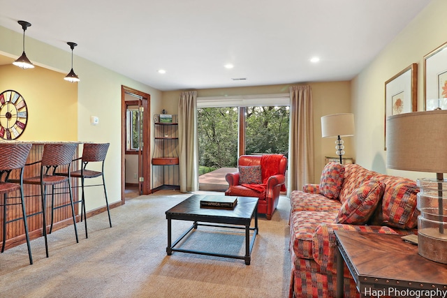 view of carpeted living room