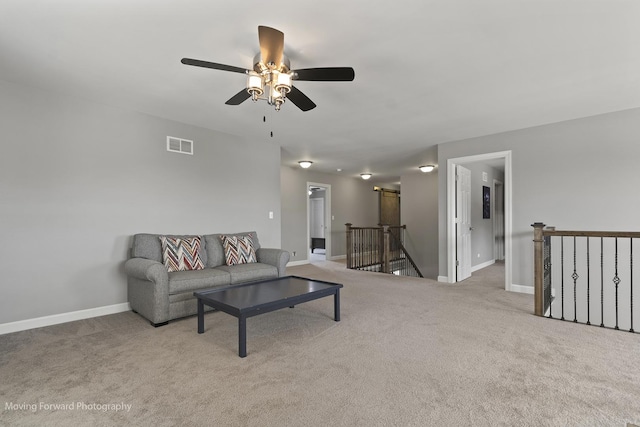 view of carpeted living room