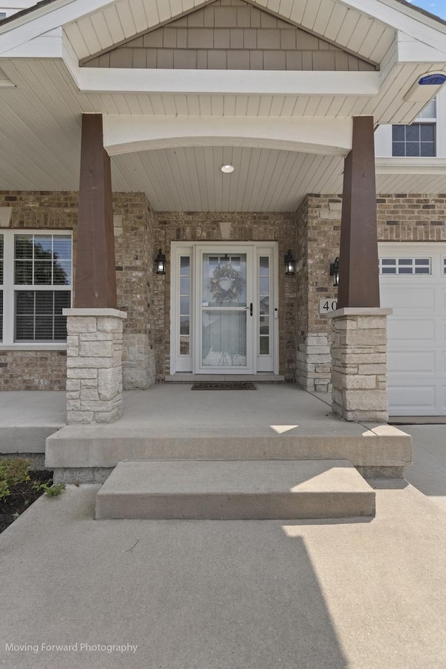 entrance to property with a porch