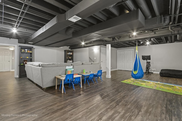 interior space with wood-type flooring