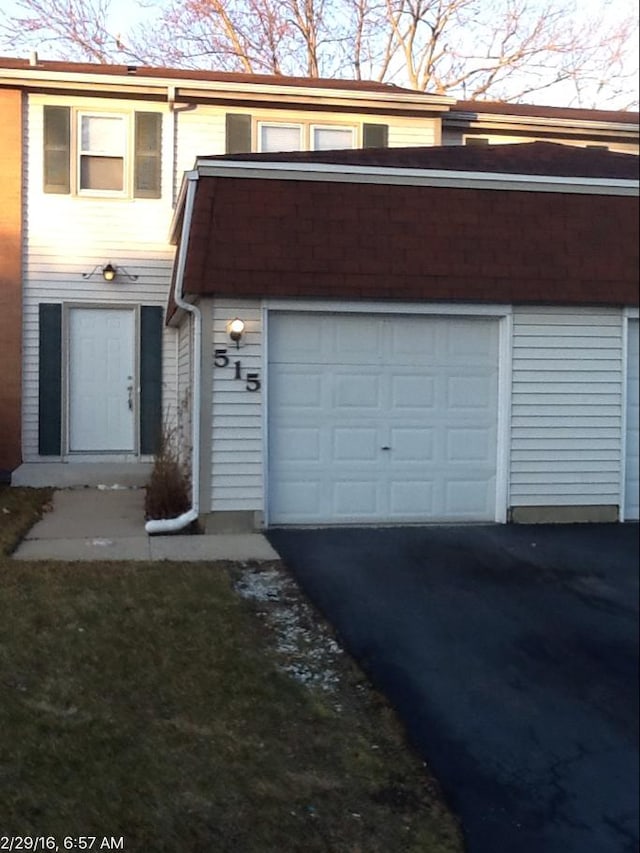 view of property with a garage