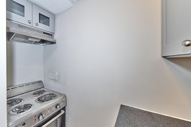 kitchen featuring stainless steel electric stove