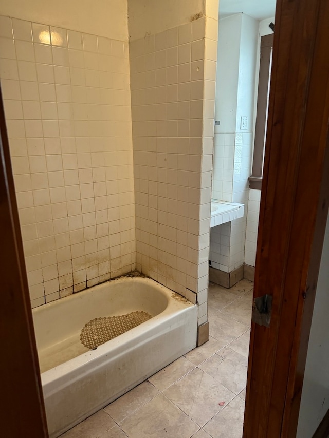 bathroom featuring tile patterned flooring