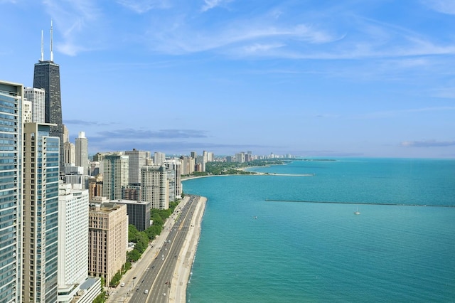 water view featuring a view of city