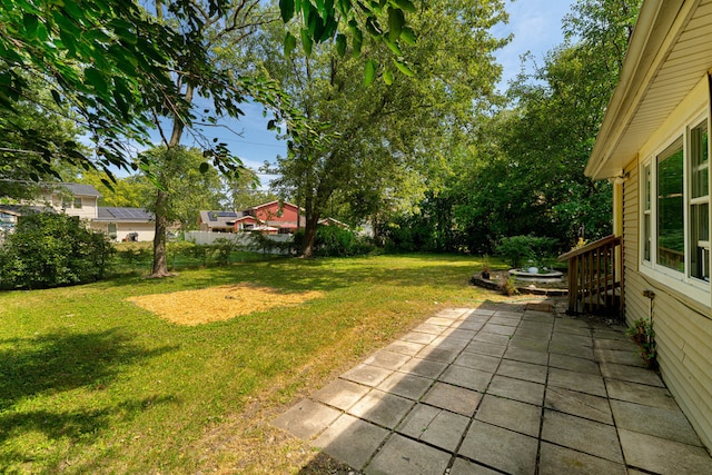 view of yard featuring a patio