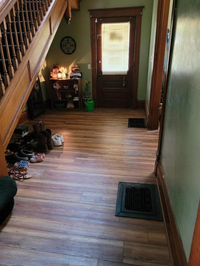 interior space with wood-type flooring