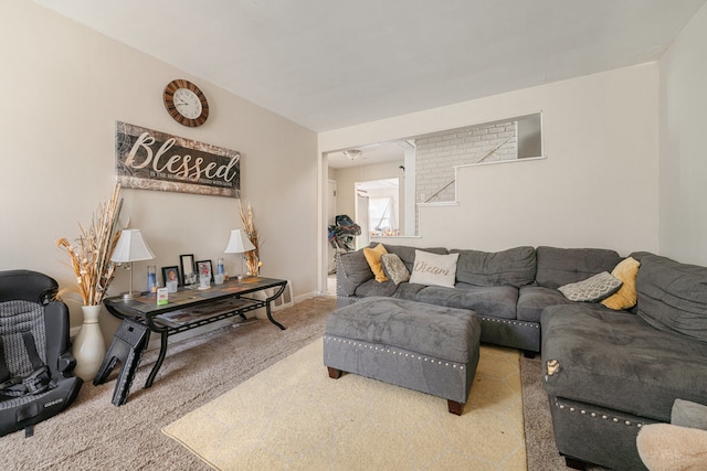 view of carpeted living room