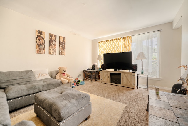 view of carpeted living room