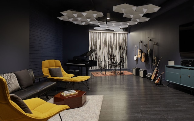 interior space with wood finished floors