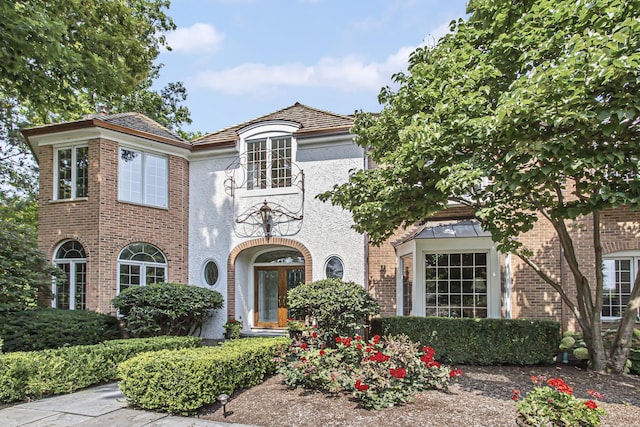 view of front of property featuring french doors