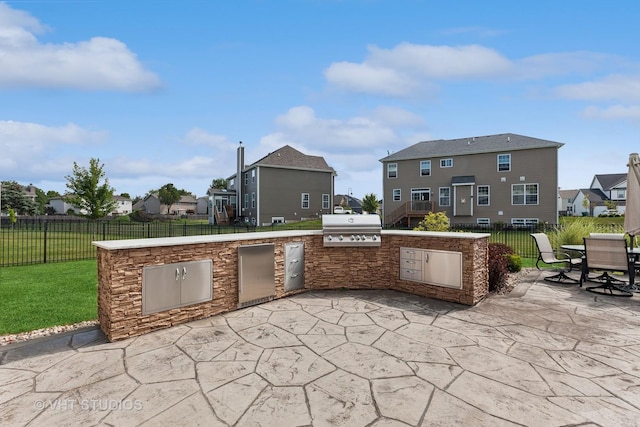 view of patio / terrace with area for grilling