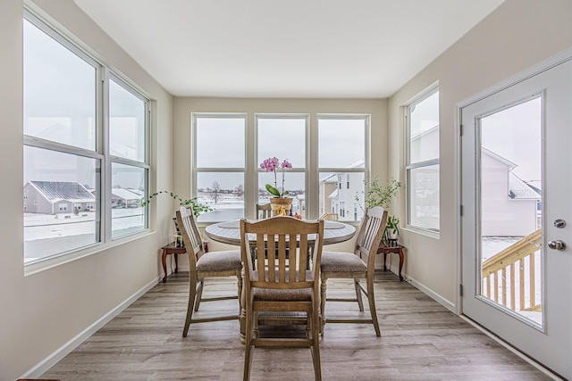 sunroom with a wealth of natural light