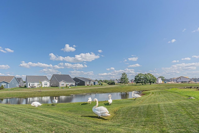 property view of water featuring a residential view