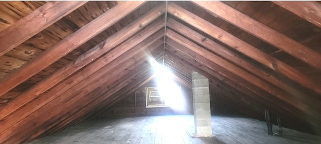 view of attic