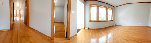 corridor featuring light hardwood / wood-style flooring