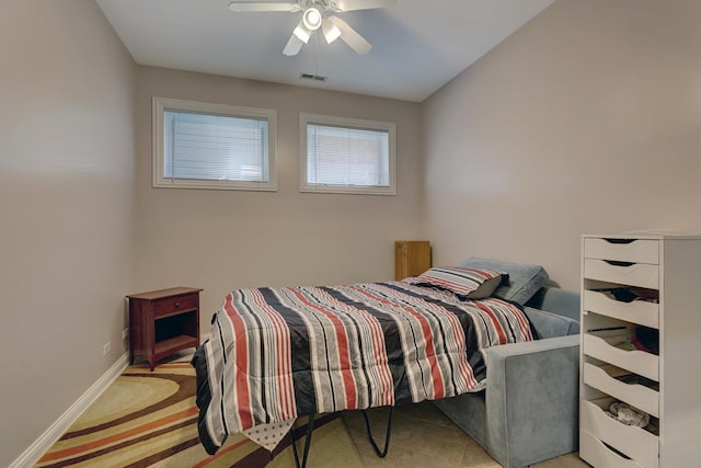 938 N Washtenaw Ave, Chicago, IL 60622 - bedroom featuring visible vents, baseboards, and a ceiling fan