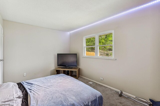 view of carpeted bedroom